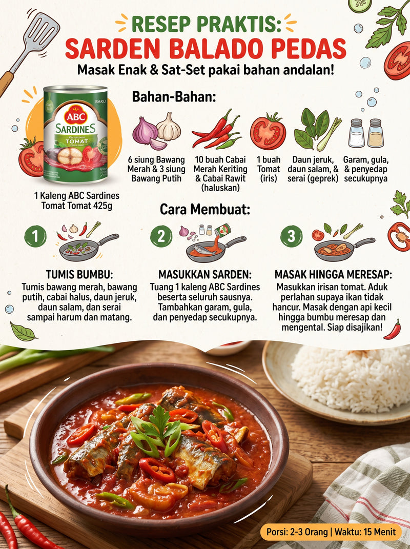 Abc Sardines Tomat Can 425G Klg