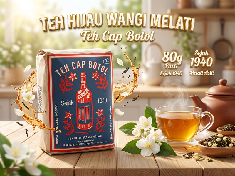 Cap Botol Teh Biru 80G Pack