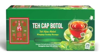 Cap Botol Teh Celup Hijau 25S Pack