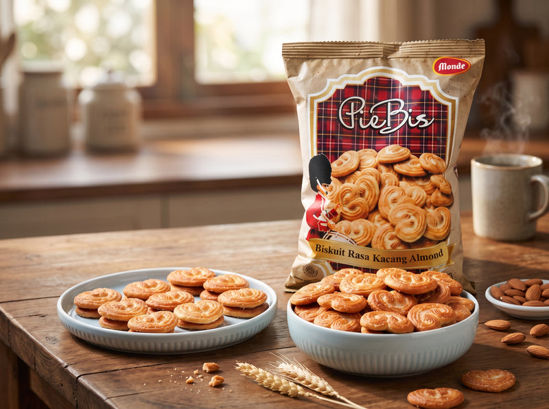 Monde Piebis Biskuit Almond 190G Pack
