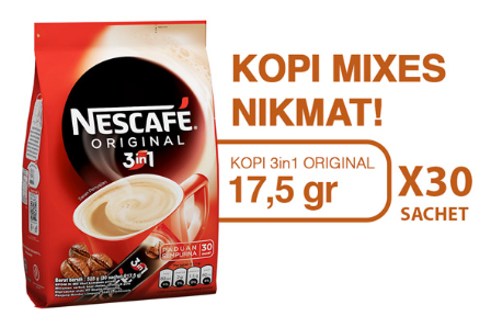 Nescafe 3In1 Orginal Polybag 30S X 17G