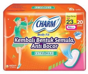 Charm Body Fit Extra Maxi Non Wing 20P Pack