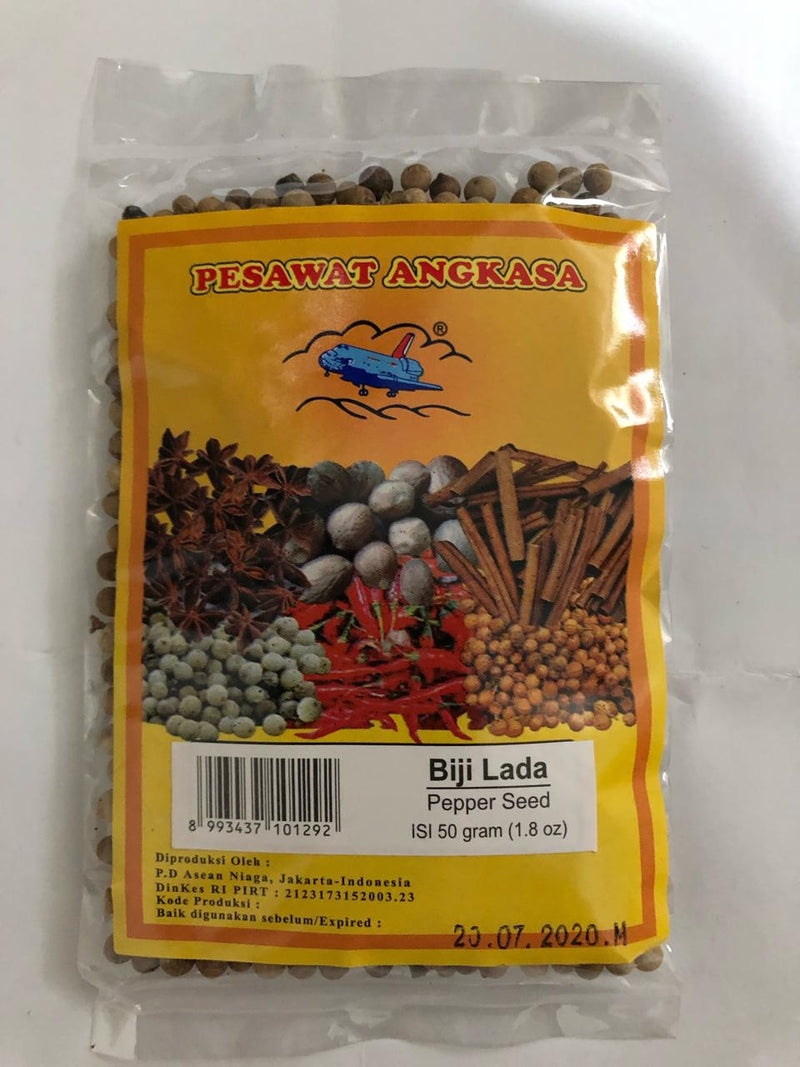 Pesawat Angkasa Sachet Packing Biji Lada 50gr