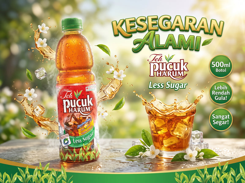 Pucuk Harum Less Sugar 500Ml Pet