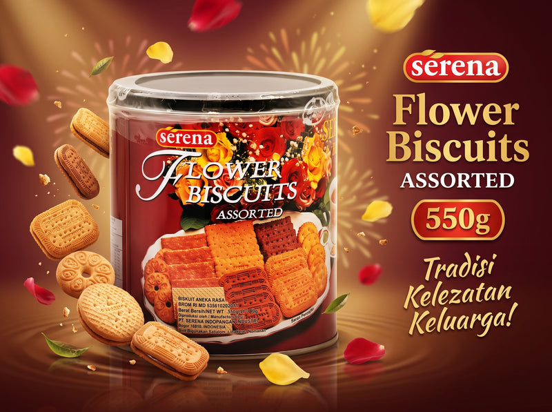 Serena Assorted Biscuit Flower Mini 550g