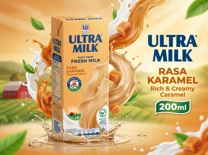Ultra Milk Uht Karamel 200Ml Tetra Pack