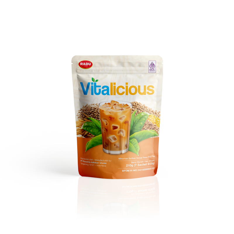 Vitalicious Multrigrain thai tea 30gr isi 7s