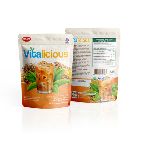 Vitalicious Multrigrain thai tea 30gr isi 7s