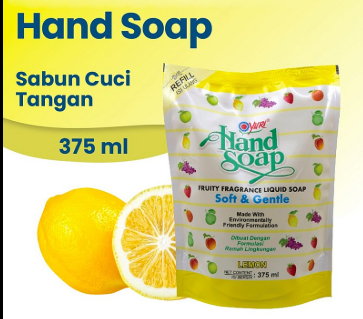 Yuri Hand Soap Reffil 375 Ml Pouch