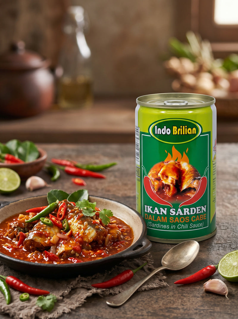 Indo Brilian Ikan Sarden dalam Saos Cabe 155g